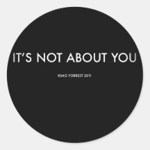 Fade to Black Round Stickers