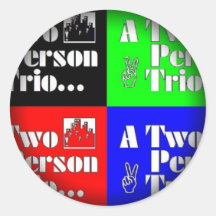 Fade to Black Round Stickers