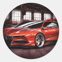 Fade to Black Round Stickers
