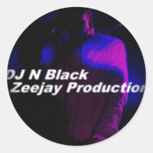 Fade to Black Round Stickers