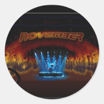 Fade to Black Round Stickers - Customized