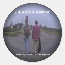 Fade to Black Round Stickers - Customized