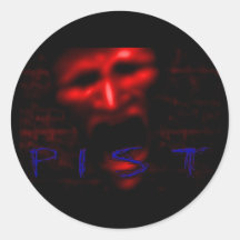 Fade to Black Round Stickers - Customized
