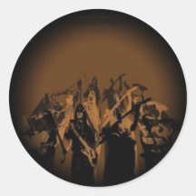 Fade to Black Round Stickers - Customized