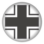 Fade to Black Round Stickers - Luftwaffe World War