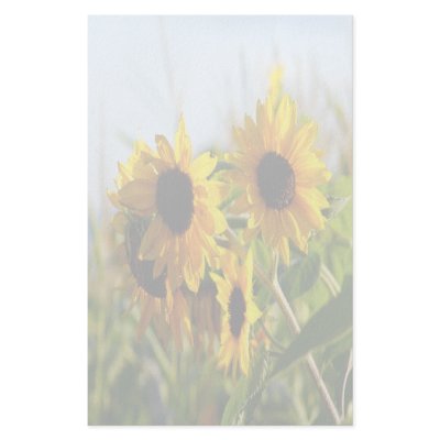 Faded Autumn Sunflowers Stationery by SialiciousStationary
