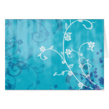 Faded Blue Floral Cards