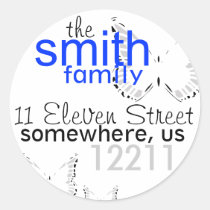 Faded Butterfly Address Label stickers