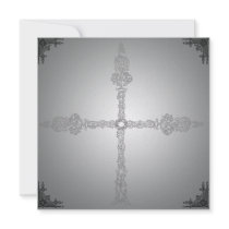 Faded Celtic Cross Gothic Invitation