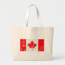 Faded Flag Of Canada Canvas Bag