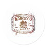 Faded Morocco Stamp Round Sticker