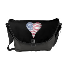 Faded Painting USA Flag Commuter Bag