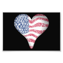 Faded Painting USA Flag Photograph