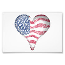 Faded Painting USA Flag Art Photo