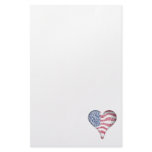 Faded Painting USA Flag Stationery