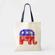 Faded Republican Elephant Bag