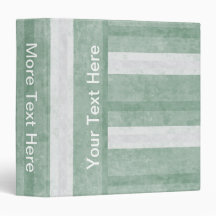 Faded Stripes in Green 3 Ring Binder