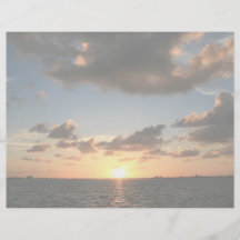 Faded sunrise image Florida beach Flyer Design