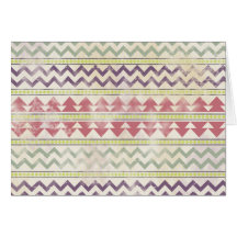 Faded Tribal Inspired Notecard