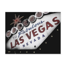 Faded Vegas Sign Postcard