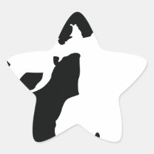 fading skull star sticker