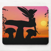 Fae sunset Siluetts Mouse Mats