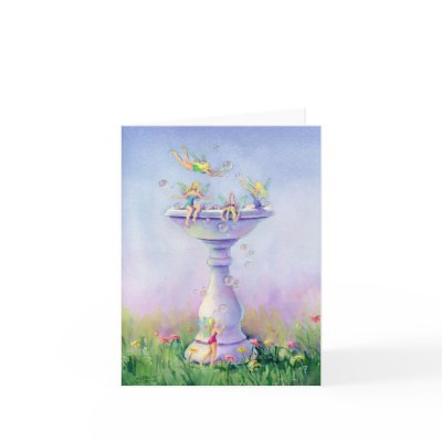 FAERIES BUBBLE BATH by SHARON SHARPE Card by sharonsharpe