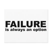 failure is always an option post cards