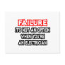 Failure...Not an Option...Electrician Post Card