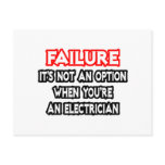 Failure...Not an Option...Electrician postcards