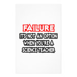 Failure...Not an Option...Science Teacher Stationery Paper