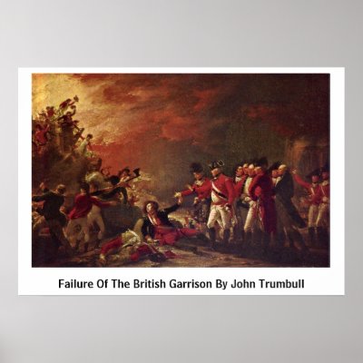 Failure Of The British Garrison By John Trumbull Posters by artpaintings