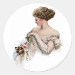 Fair Maiden Teases a Kitten Sticker