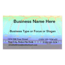 fair ride green invert blue w lights close up business card template