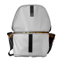 Fair ride Swings Blur Black and Neon Messenger Bags