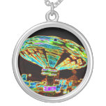 Fair ride Swings Blur Black and Neon Jewelry