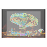 Fair ride Swings Blur Black and Neon Custom Stationery