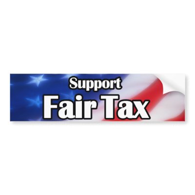 Fair Tax Bumper Sticker by cutencomfy
