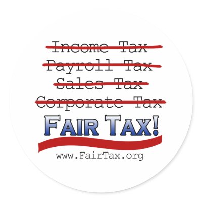 Fair Tax Round Stickers by cutencomfy
