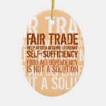 Fair Trade slogan on Christmas Ornament