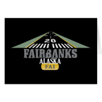 Fairbanks Alaska - Airport Runway Greeting Cards