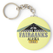 Fairbanks Alaska - Airport Runway Keychain