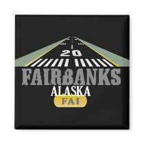Fairbanks Alaska - Airport Runway Fridge Magnets