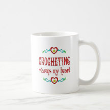 Faire du crochet chauffe mon coeur tasses