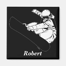 Faire du surf des neiges 3 aimants pour réfrigérateur