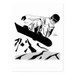 Faire du surf des neiges 5 carte postale