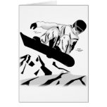 Faire du surf des neiges 5 cartes de vœux