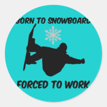 Faire du surf des neiges autocollant