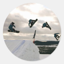 Faire du surf des neiges des autocollants de tours
