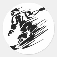 Faire du surf des neiges des sports extrêmes adhésif